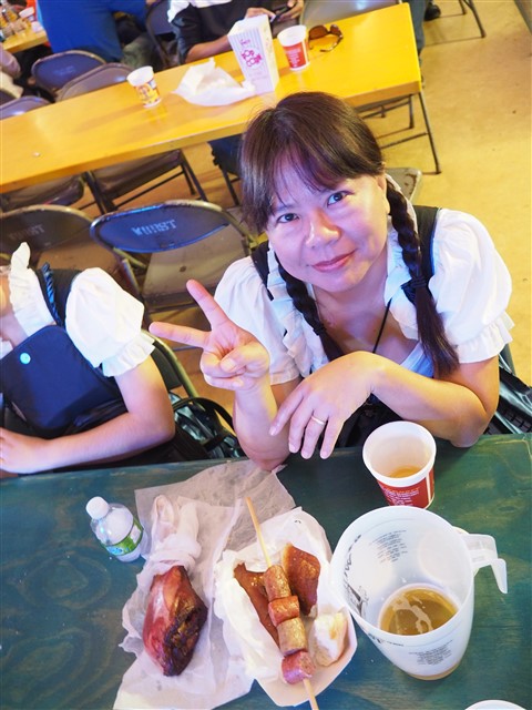 sausage on a stick spaten premium and turkey leg wurst fest 