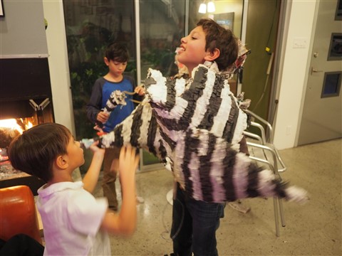 turkey carcas destruction thanksgiving pinata tesla tom