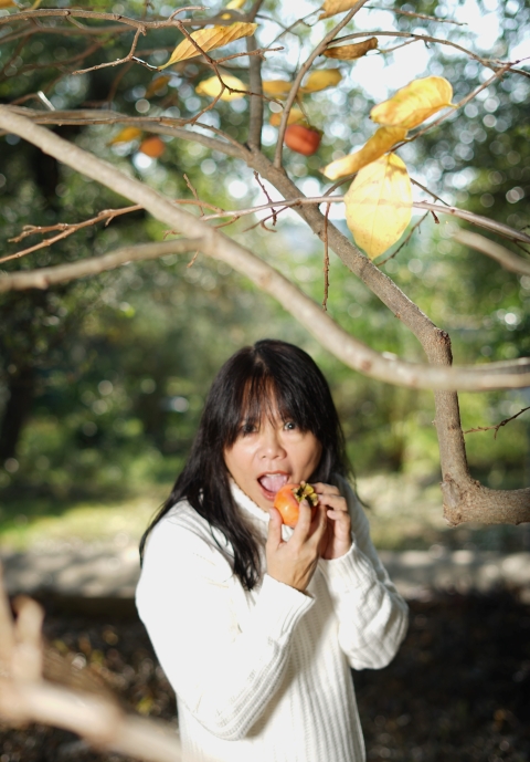 eat that home grown persimmon