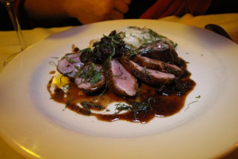 seared duck breast with duck confit ravioli seared duck breast with duck confit ravioli