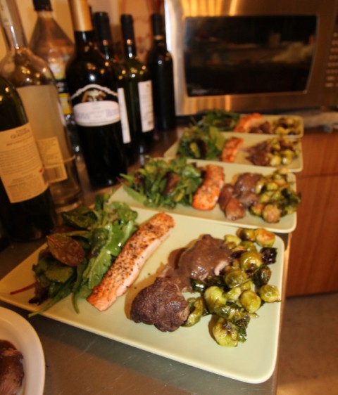 surf and turf or land and sea with asiago chive biscuits surf and turf or land and sea with asiago chive biscuits