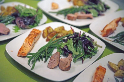 land and sea (surf and turf) salmon and pork tenderloin land and sea (surf and turf) salmon and pork tenderloin