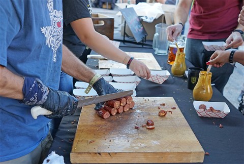 sausage at austoberfest 2015 austin octoberfest
