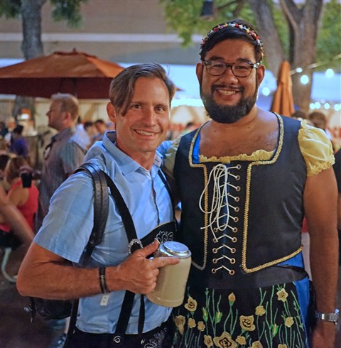 cute couple austin austoberfest 2015 guy in dirndl dress