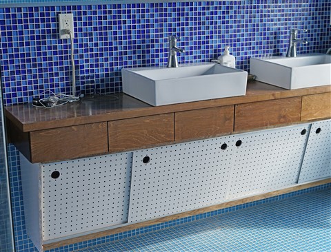 floating angled bathroom vanity
