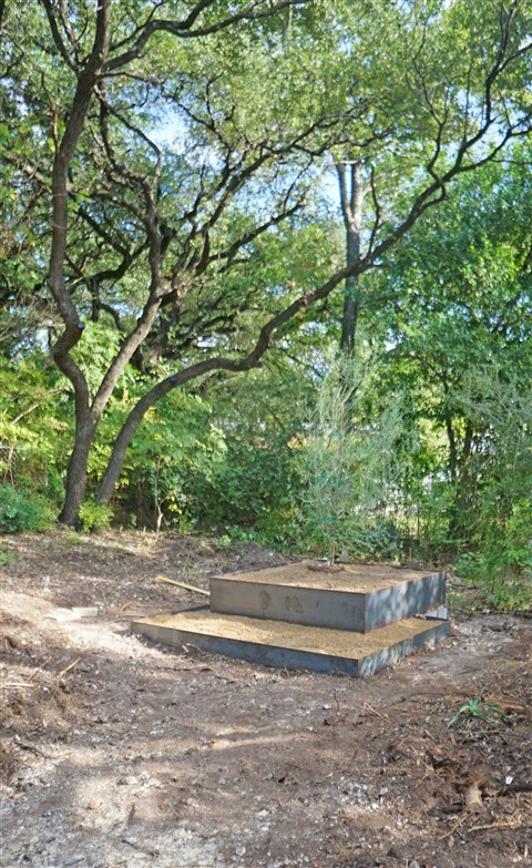 Blue Palo Verde steel landscape container west lake hills