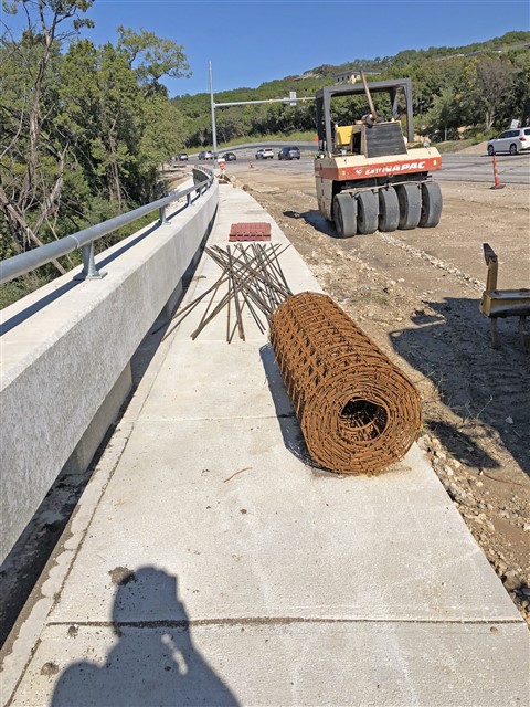 sidewalk construction bee caves road west lake hills texas 2018
