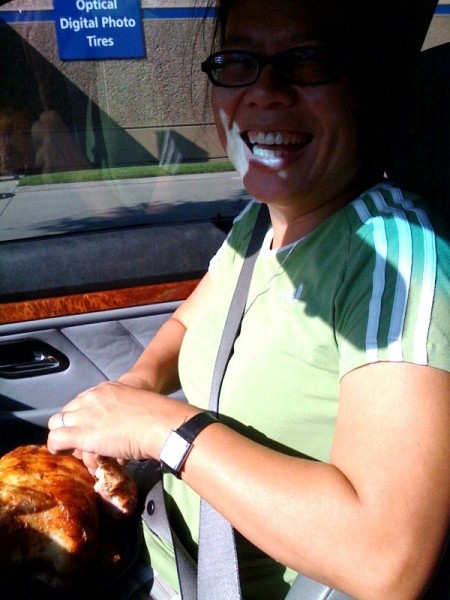 yard bird in the car