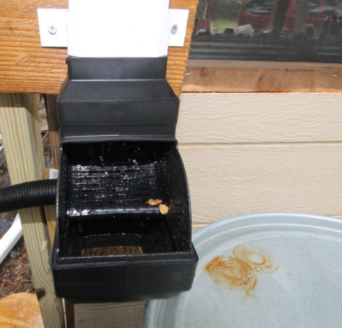 rain barrel filter working