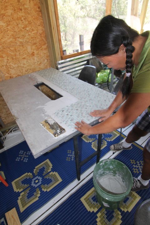 glass tile table top glass tile table top