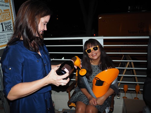 veuve clicquot mail truck austin champagne bucket orange