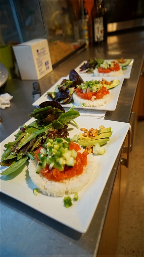 deconstructed spicy tuna sushi