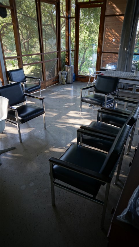 mcm steelcase milo baughman style  arm chairs 