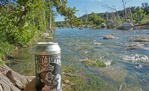 heady topper in the blanco river wimberley texas