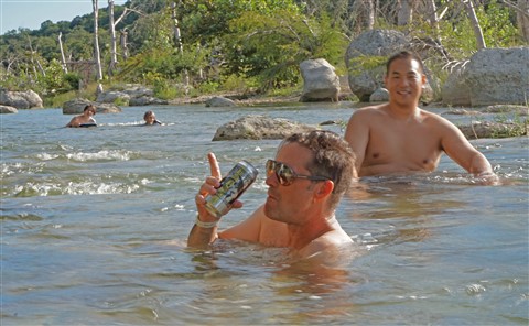 in the blanco river with my alchemist heady topper