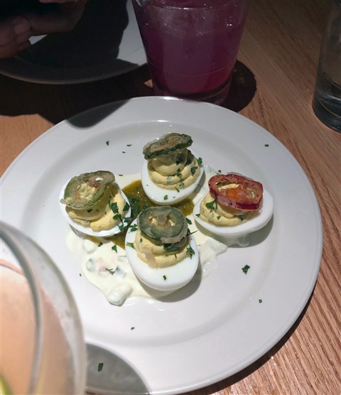 deiviled eggs at caroline austin spg
